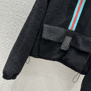 Fendi Wool Teddy Anorak Black