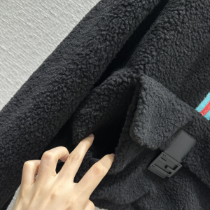Fendi Wool Teddy Anorak Black