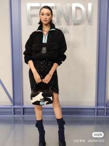 Fendi Wool Teddy Anorak Black