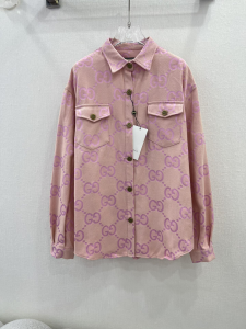 Gucci Pink Jumbo GG Jacquard Shirt