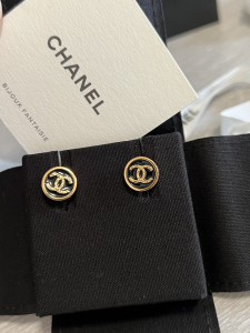 Chanel Mini CC Round Earrings
