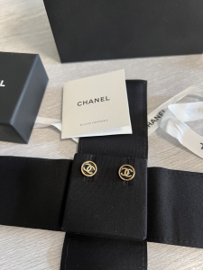 Chanel Mini CC Round Earrings