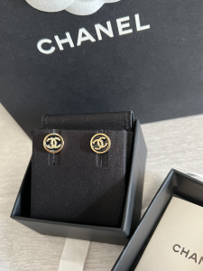 Chanel Mini CC Round Earrings