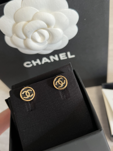 Chanel Mini CC Round Earrings