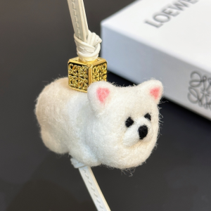 Loewe White Chow Chow Charm