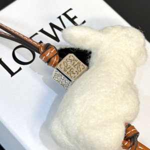 Loewe White Dog Charm