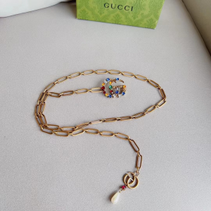 Gucci Double G Gold Chain Belt