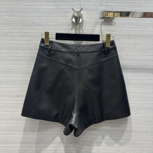 Chanel Black Leather Shorts