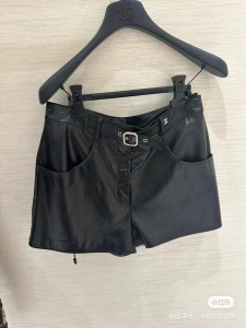 Chanel Black Leather Shorts