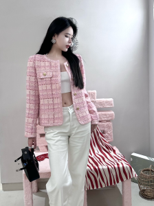 Chanel Pink Tweed Jacket