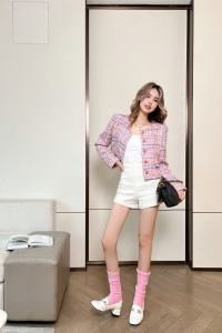 Chanel Pink Tweed Jacket