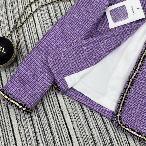Chanel Purple Tweed Jacket