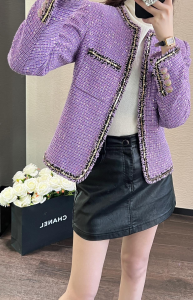 Chanel Purple Tweed Jacket