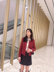 Chanel Red Tweed Jacket Coat