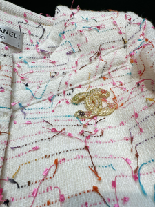 Chanel White Tweed Jacket