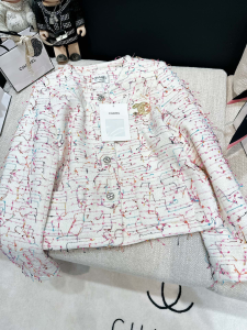 Chanel White Tweed Jacket