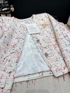 Chanel White Tweed Jacket