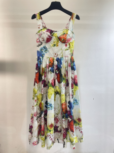 Dolce Gabbana Multicolor Floral Motif Dress Dolce Gabbana Multicolor Floral Motif Dress