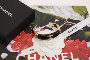 Chanel CC Black Gold Cuff Bracelets