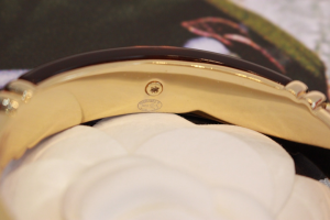 Chanel CC Black Gold Cuff Bracelets