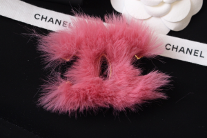 Chanel CC Fantasy Fur Hoop Brooch