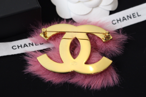 Chanel CC Fantasy Fur Hoop Brooch