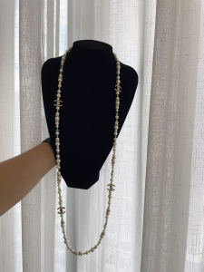 Chanel CC Long Pearls Necklaces