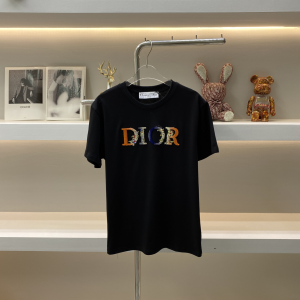 Dior Logo Black Cotton T Shirt