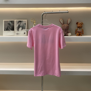 Dior Logo Pink Cotton T Shirt