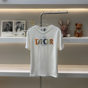 Dior Logo White Cotton T Shirt