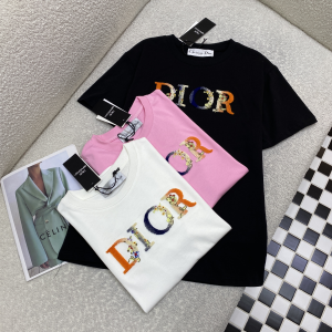 Dior Logo White Cotton T Shirt