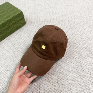 Acne Studios Brown Canvas Baseball Cap Hat