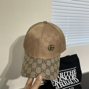 Gucci Beige GG Canvas Baseball Cap Hat