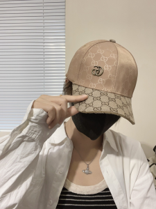 Gucci Beige GG Canvas Baseball Cap Hat