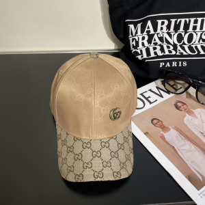 Gucci Beige GG Canvas Baseball Cap Hat