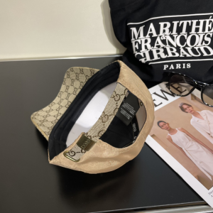Gucci Beige GG Canvas Baseball Cap Hat