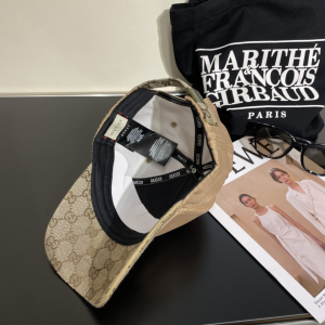 Gucci Beige GG Canvas Baseball Cap Hat