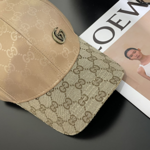 Gucci Beige GG Canvas Baseball Cap Hat