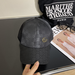 Gucci Black GG Canvas Baseball Cap Hat