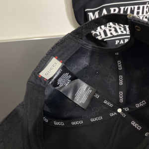 Gucci Black GG Canvas Baseball Cap Hat