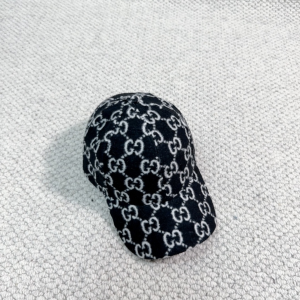 Gucci GG Wool Baseball Cap Hat Black