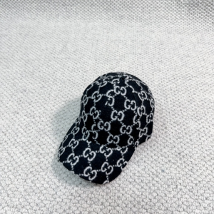 Gucci GG Wool Baseball Cap Hat Black