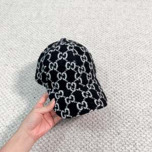 Gucci GG Wool Baseball Cap Hat Black
