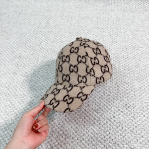 Gucci GG Wool Baseball Cap Hat Grey