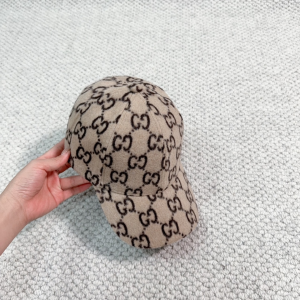 Gucci GG Wool Baseball Cap Hat Grey