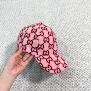 Gucci GG Wool Baseball Cap Hat Pink
