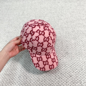 Gucci GG Wool Baseball Cap Hat Pink