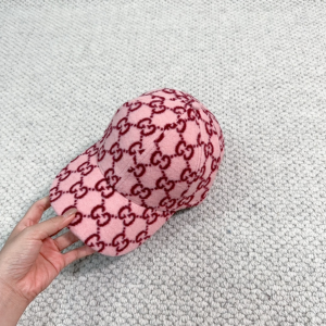 Gucci GG Wool Baseball Cap Hat Pink