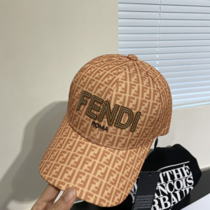 Fendi Roma Brown FF Logo Canvas Baseball Cap Hat Fendi Roma Brown FF Logo Canvas Baseball Cap Hat