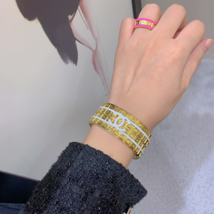 Chanel CC Logo Gold Metal Bracelets